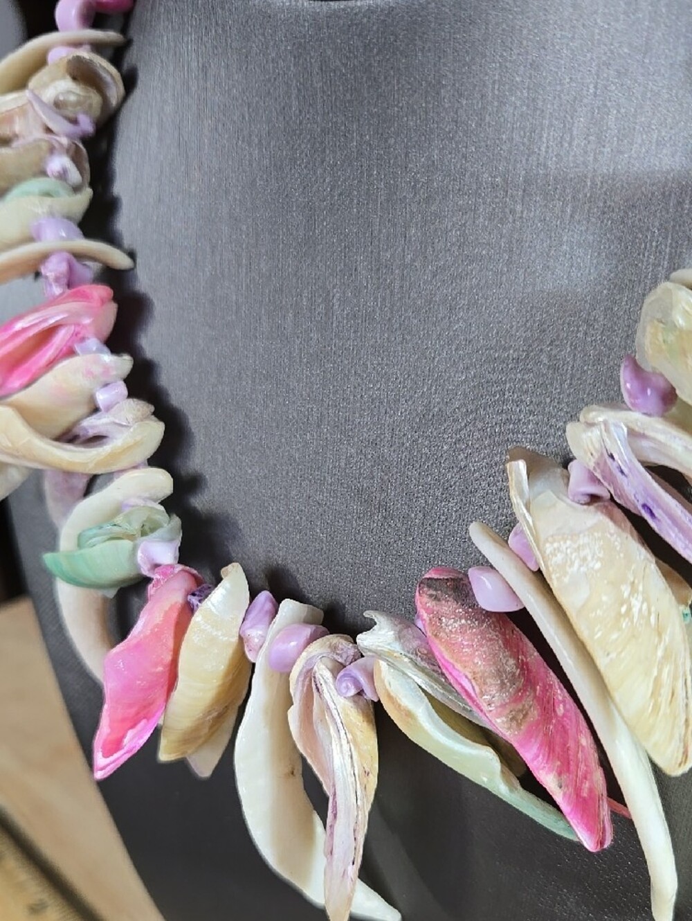 Handcrafted Multicolor Shell Statement Necklace - Picture 7 of 10
